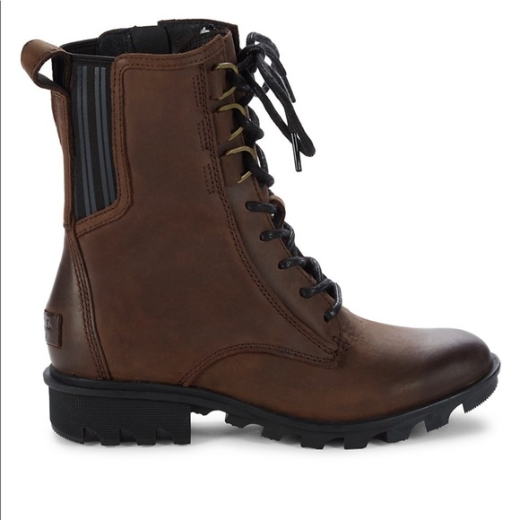 SOREL WOMEN’S PHOENIX Leather Combat Boot Size: - Picture 10 of 11